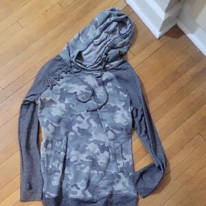 Maurices Camouflage Lace-Up Hoodie
